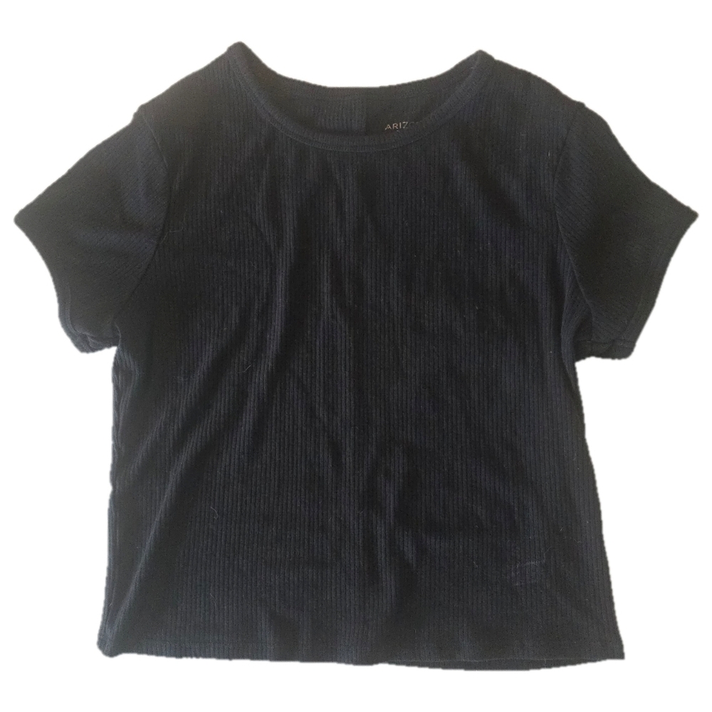 EUC Arizona Jean Company Black Baby Tee Juniors Size L